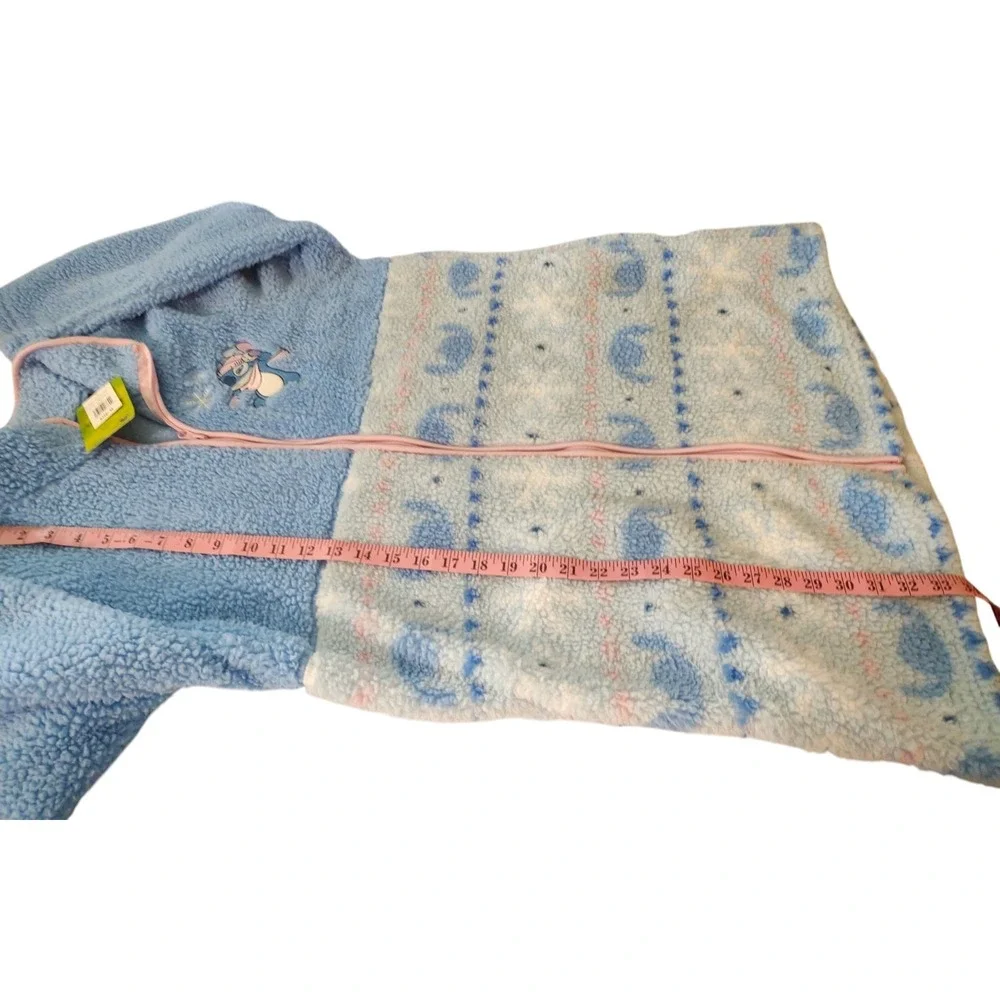 Disney Stitch Zip Front Robe Womens Size‎ Medium Fleece Blue Pink New With Tags - Picture 12 of 12